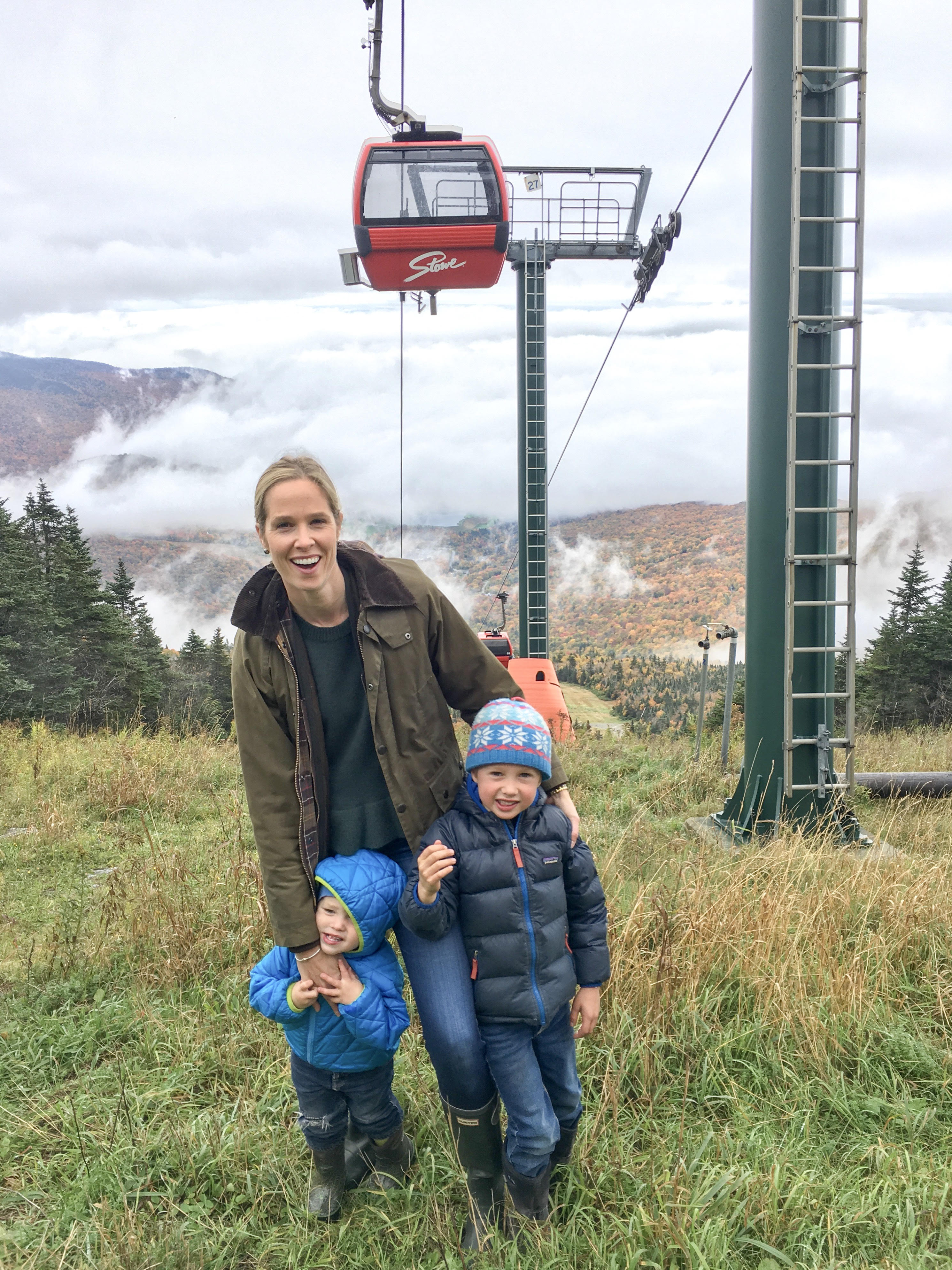 Gondola in the Fall with boys